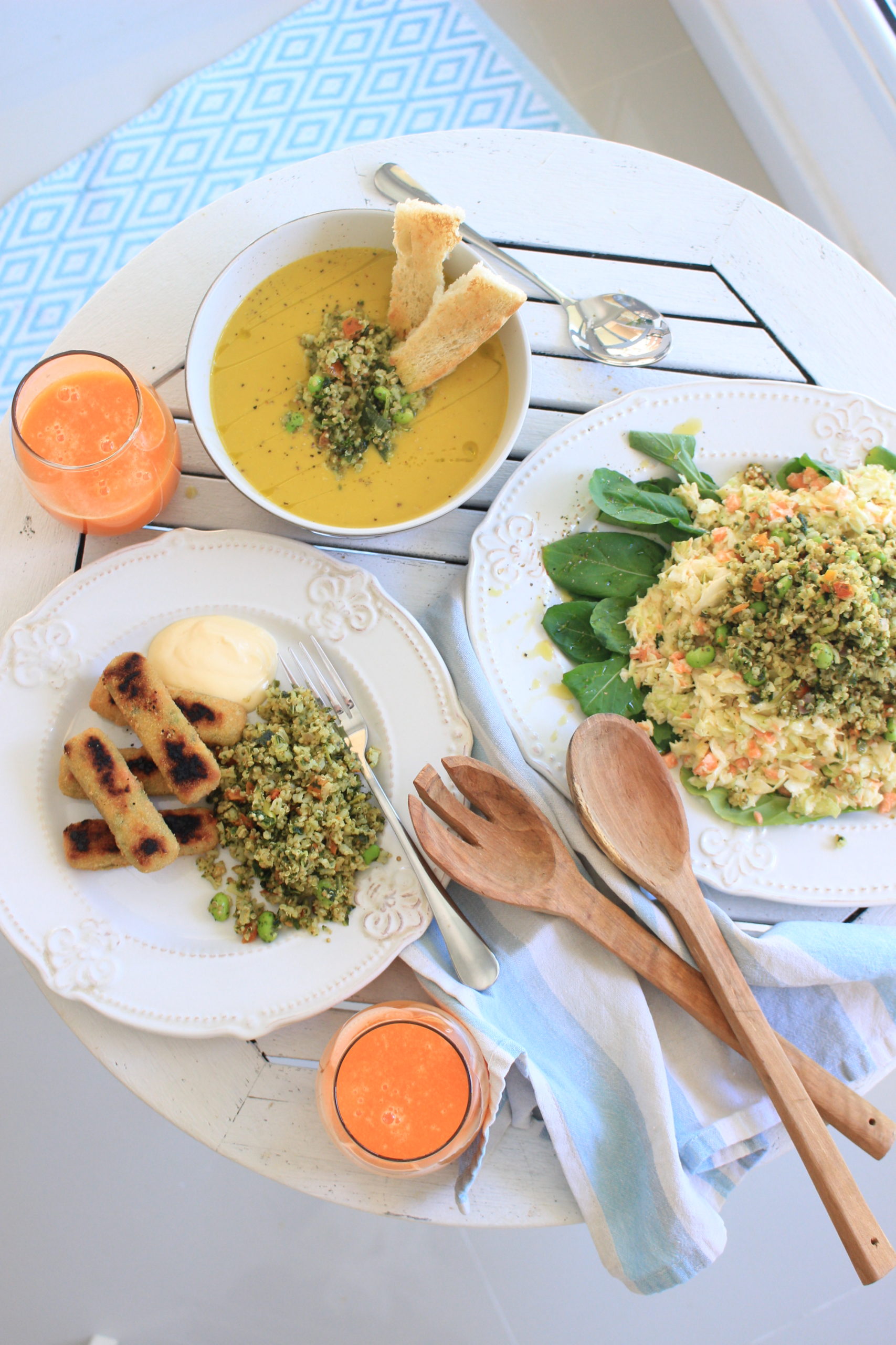 Un mix de quinoa y vegetales  – infinitas posibilidades!