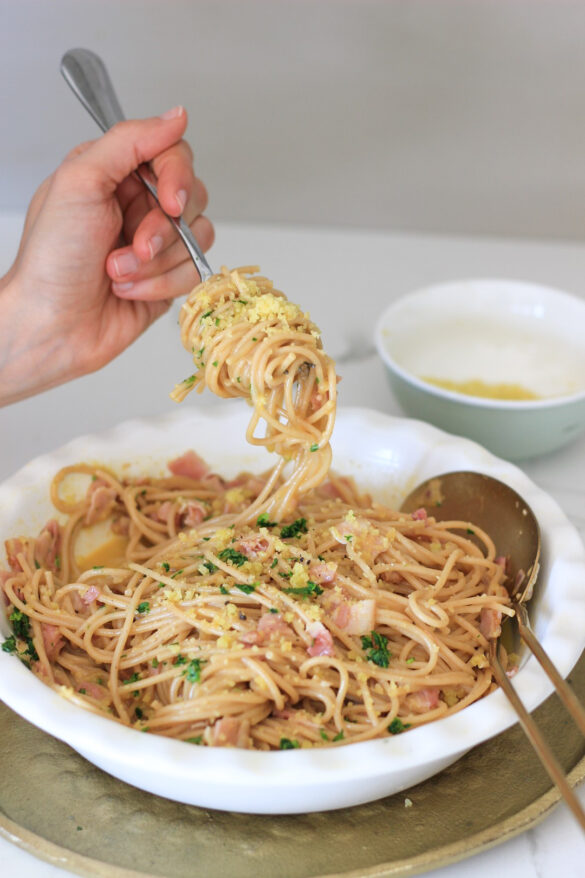 spaghetti a la carbonara, panceta cattivelli, recetas italianas, recetas de cocina, pasta, pasta casera,