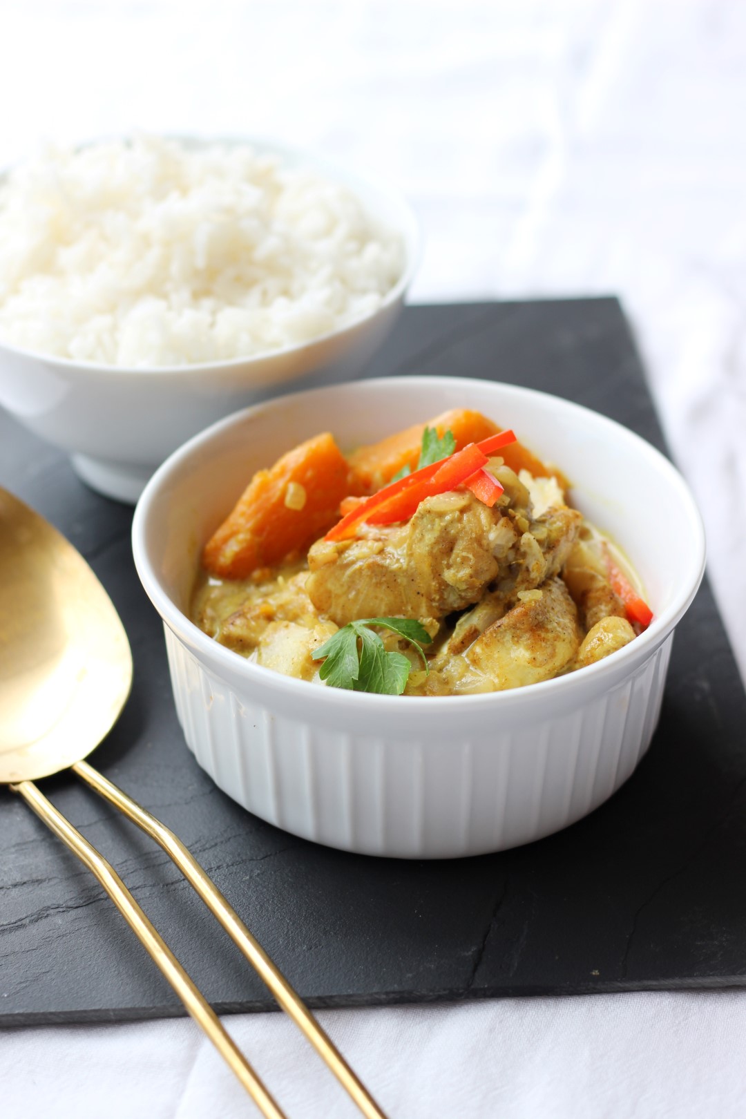 Curry de pescado y boniato