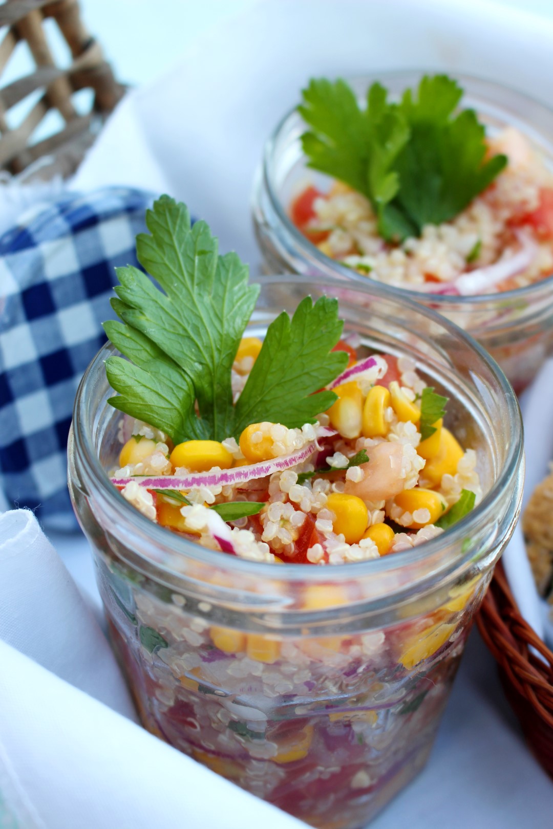 Ensalada de quinoa y vegetales, especial picnic