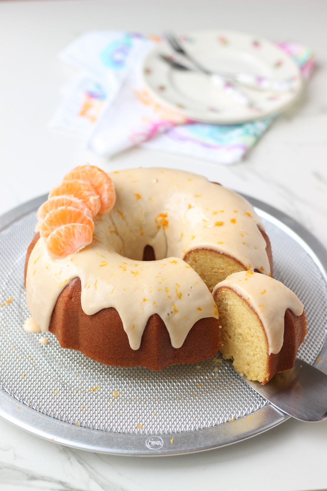 Torta «pound cake» de mandarinas