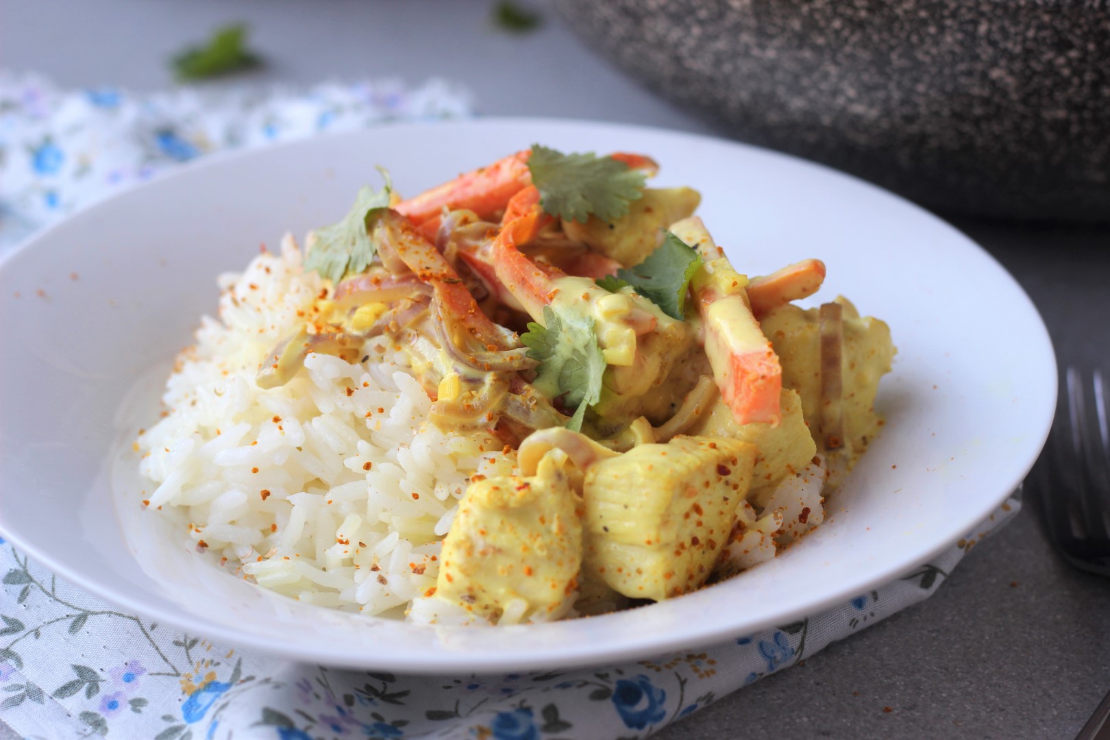 wok de pollo al curry, pollo con salsa de curry, vegetales, cocinar wok, recetas de cocina, recetas saludables, recetas rápidas, recetas Essen.